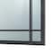 Glitzhome® 33" Black Arched Windowpane Wall Mirror